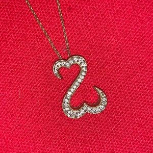 Infinity Z Open Heart necklace